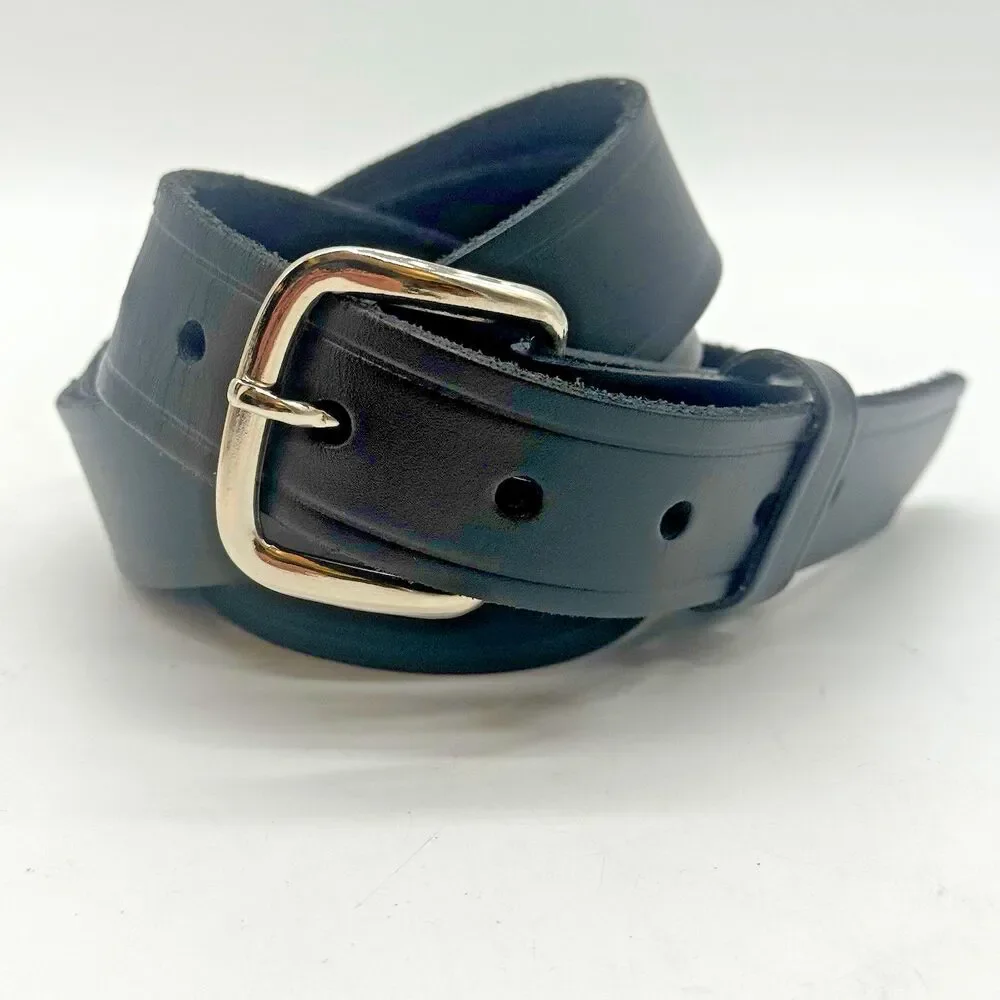 Boston Black Leather Belt US Postal Approved 6607 Men's 48 Made in USA PE-2-2669